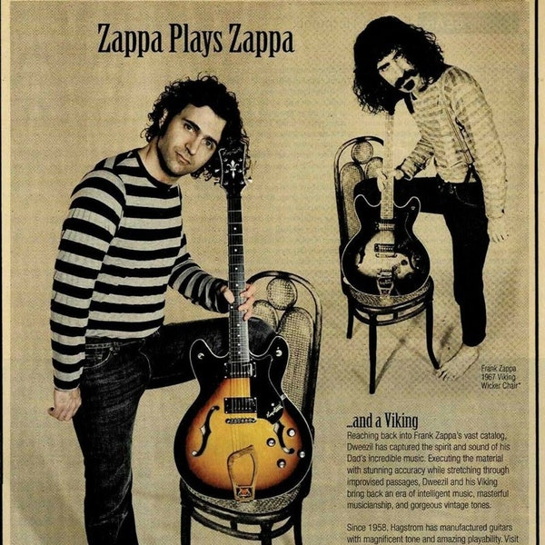 DWEEZIL & FRANK ZAPPA - Hagstrom Guitars - Zappa Plays Zappa - Print Ad