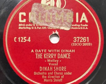 10" 78 RPM VINTAGE RECORD - The Kerry Dance / Can't Help Lovin' Dat Man - Columbia 37261