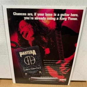 DIMEBAG DARRELL of PANTERA - Korg Tuners - 1998 Print Ad