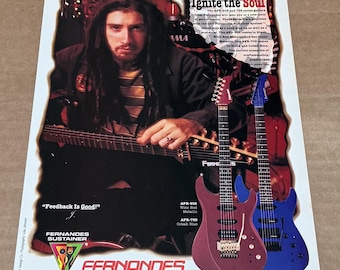 Jay Yeunger of White Zombie - Fernandes Guitars - 1995 Print