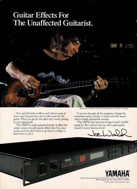 Joe Walsh of the Eagles Yamaha Guitar Effects 1989 Print Etsy