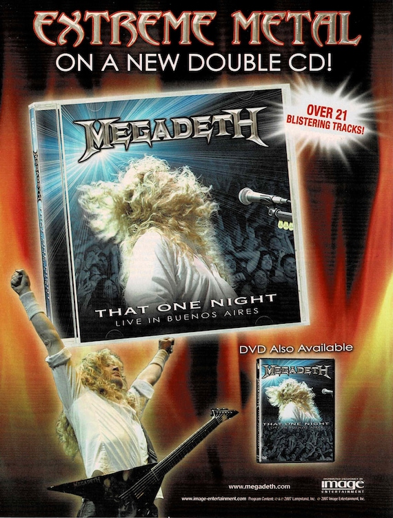 MEGADETH - That One Night - Live in Buenos Aires - Promo Print 