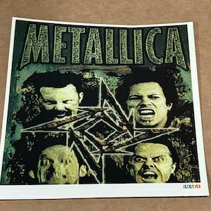 METALLICA - Group - Window Sticker - 6 in x 6 in - VINTAGE