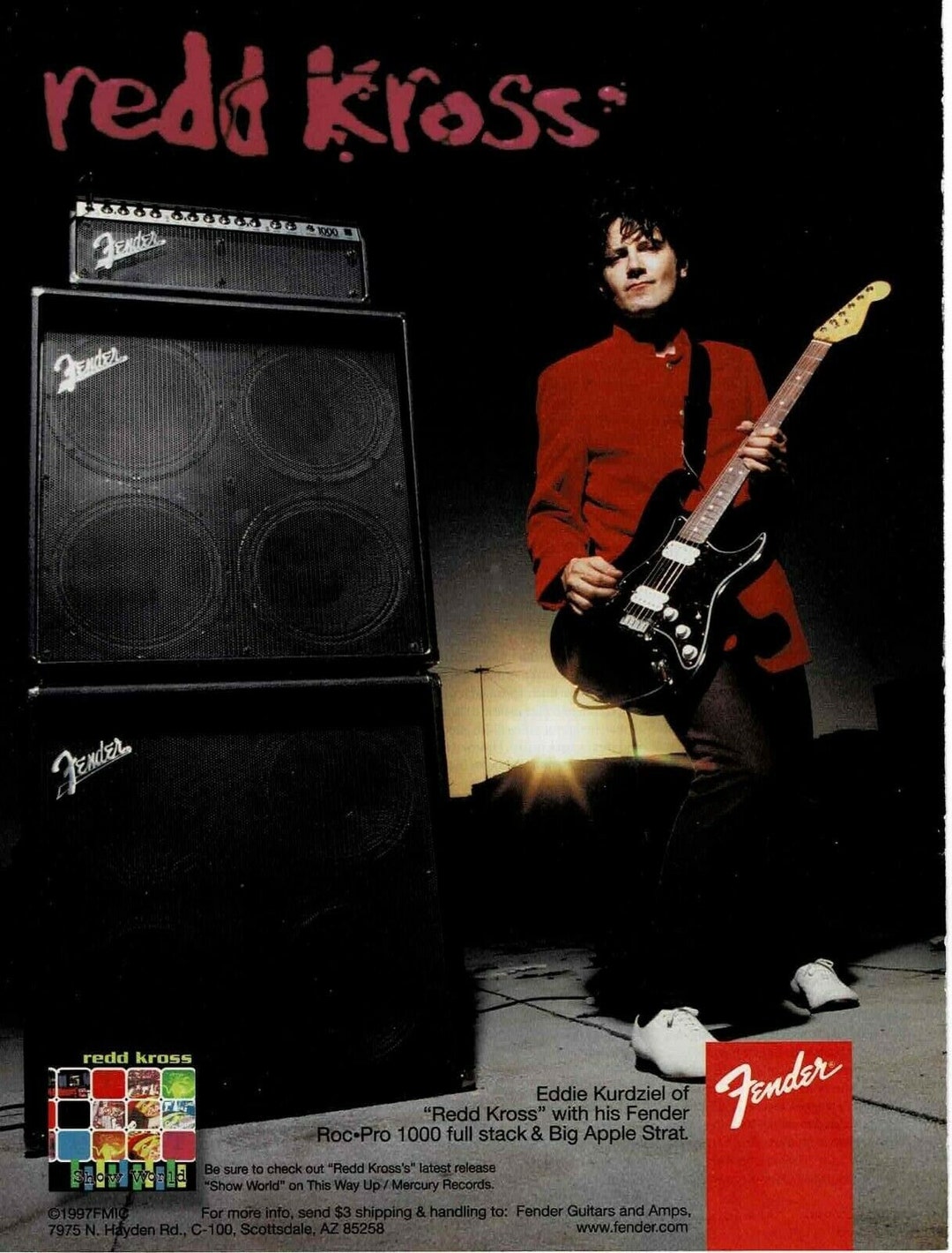 Eddie Kurdziel of Redd Kross - FENDER GUITARS - 1997 Print