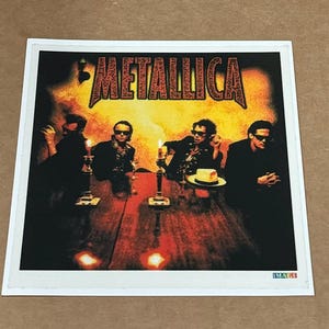 METALLICA - Table - Window Sticker - 6 in x 6 in - VINTAGE