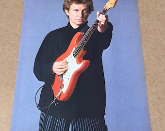 Andy Summers de The Police - Foto de anuncio musical impreso - 1987