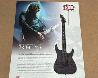 Kirk Hammett of Metallica - ESP Guitars - Print Ad