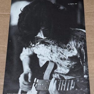Jimmy Page of Led Zeppelin in LA 1969 - Music Print Ad Photo - 1996