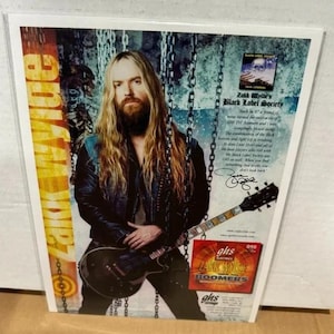 ZAKK WYLDE of Black Label Society - GHS Strings - Print Ad