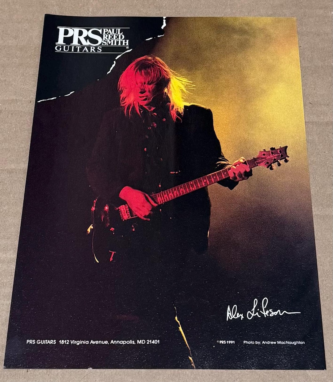 Alex Lifeson of RUSH - PRS Guitars - 1992 Print Advertisement - Etsy