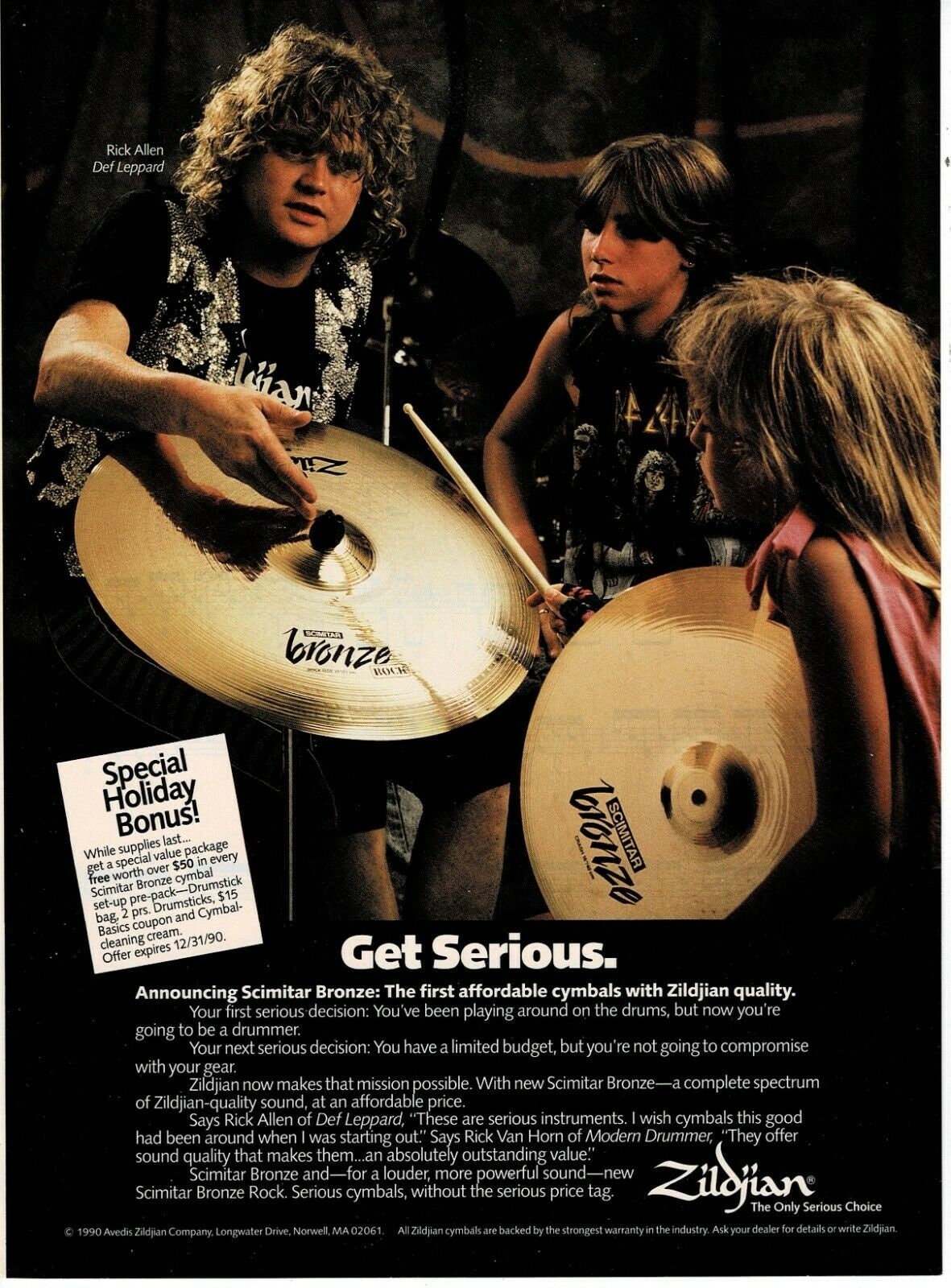 Cymbals　Leppard　OF　RICK　Zildjian　1991　日本　ALLEN　Etsy　Def　Print
