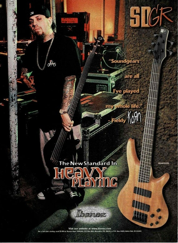 FIELDY of KORN Ibanez Guitars SDGR Print Ad Etsy Australia