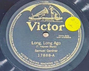 Vintage 78-toerenplaat: lang, lang geleden / Darling Nellie Gray - 1915 Victor
