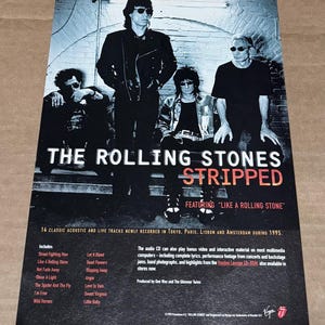 Rolling Stones- STRIPPED - 1995 Promo Print Advertisement