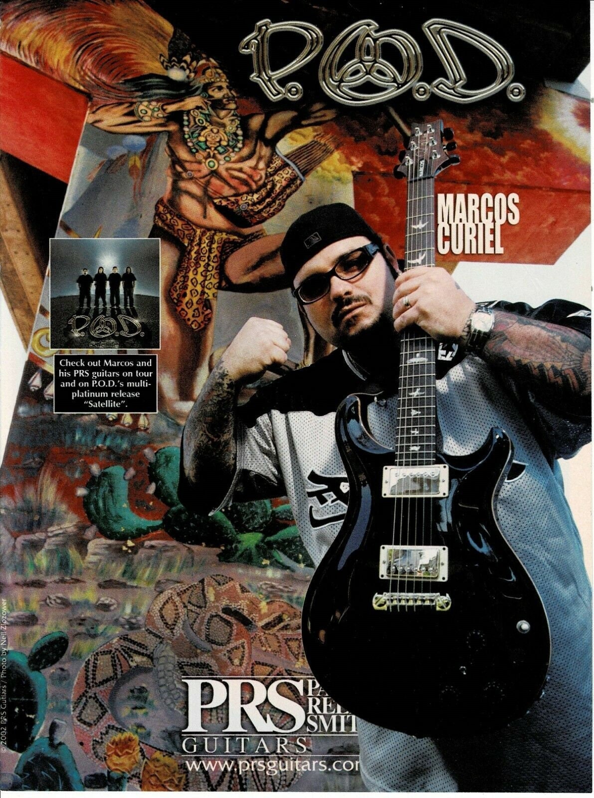 Marcos Curiel of P.O.D. PRS Guitars Print Ad - Etsy Australia