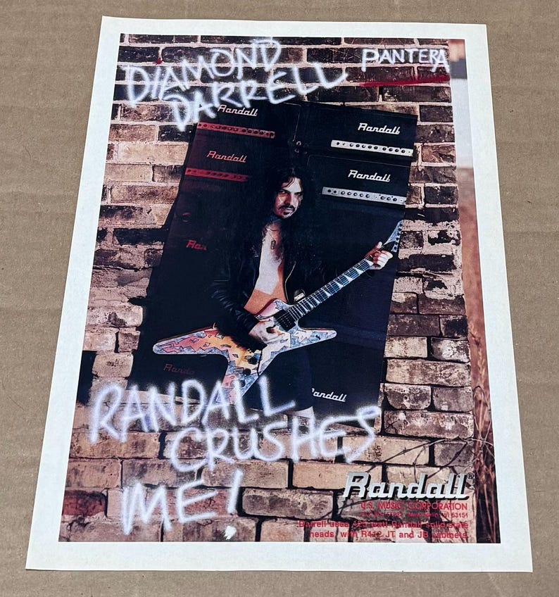 Dimebag Darrell of Pantera [diamond Darrell] - RANDALL AMPS - 1992 ...