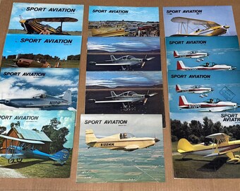 LOTNICTWO SPORTOWE - Czasopisma Partia 12 szt. - Lata 1969 1972 1973 1975 1978