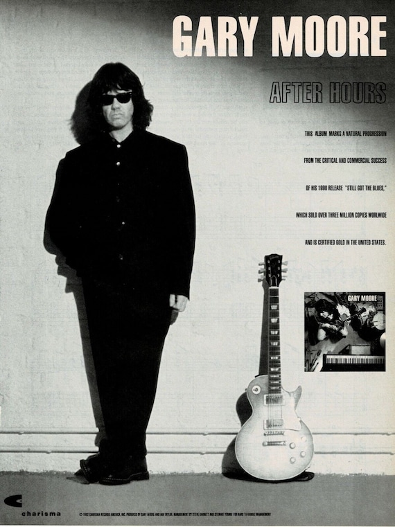GARY MOORE - After Hours - Music Print Ad Promo Photo - 1992 - Etsy