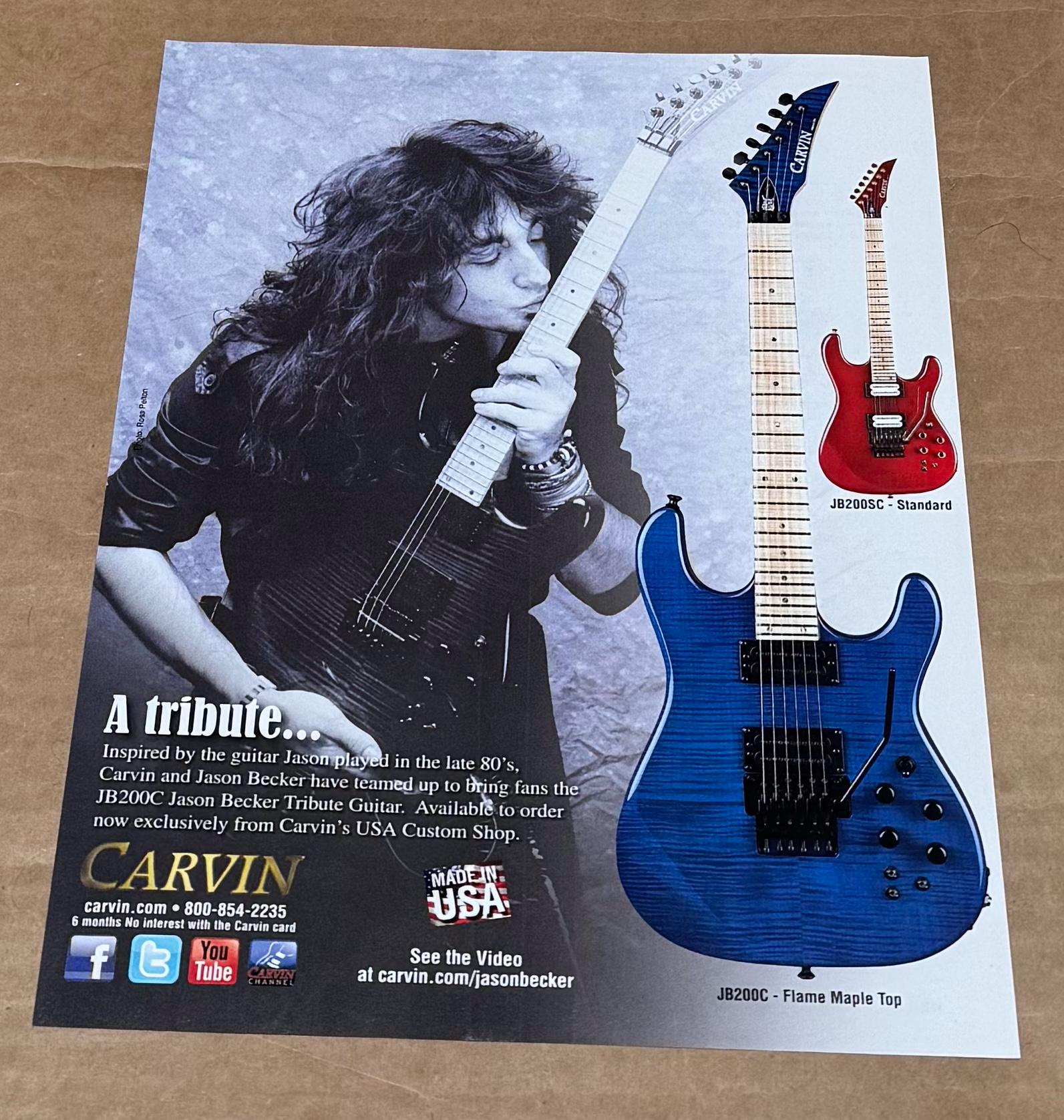 Jason Becker of David Lee Roth Band - Carvin Guitars - Print
