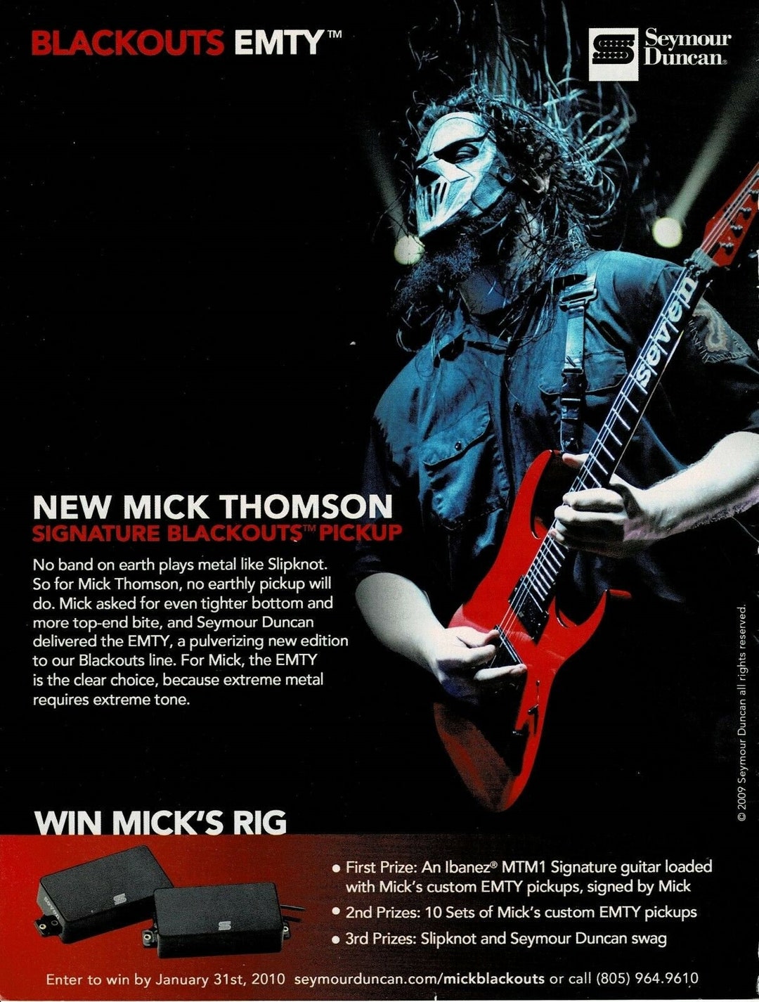 Mick Thomson of Slipknot - Seymour Duncan Pickups - Print