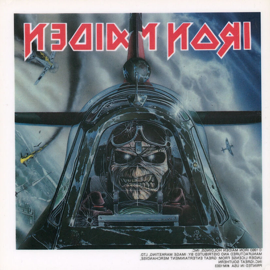 IRON MAIDEN Pilot Window Sticker 6 in X 6 in VINTAGE Etsy