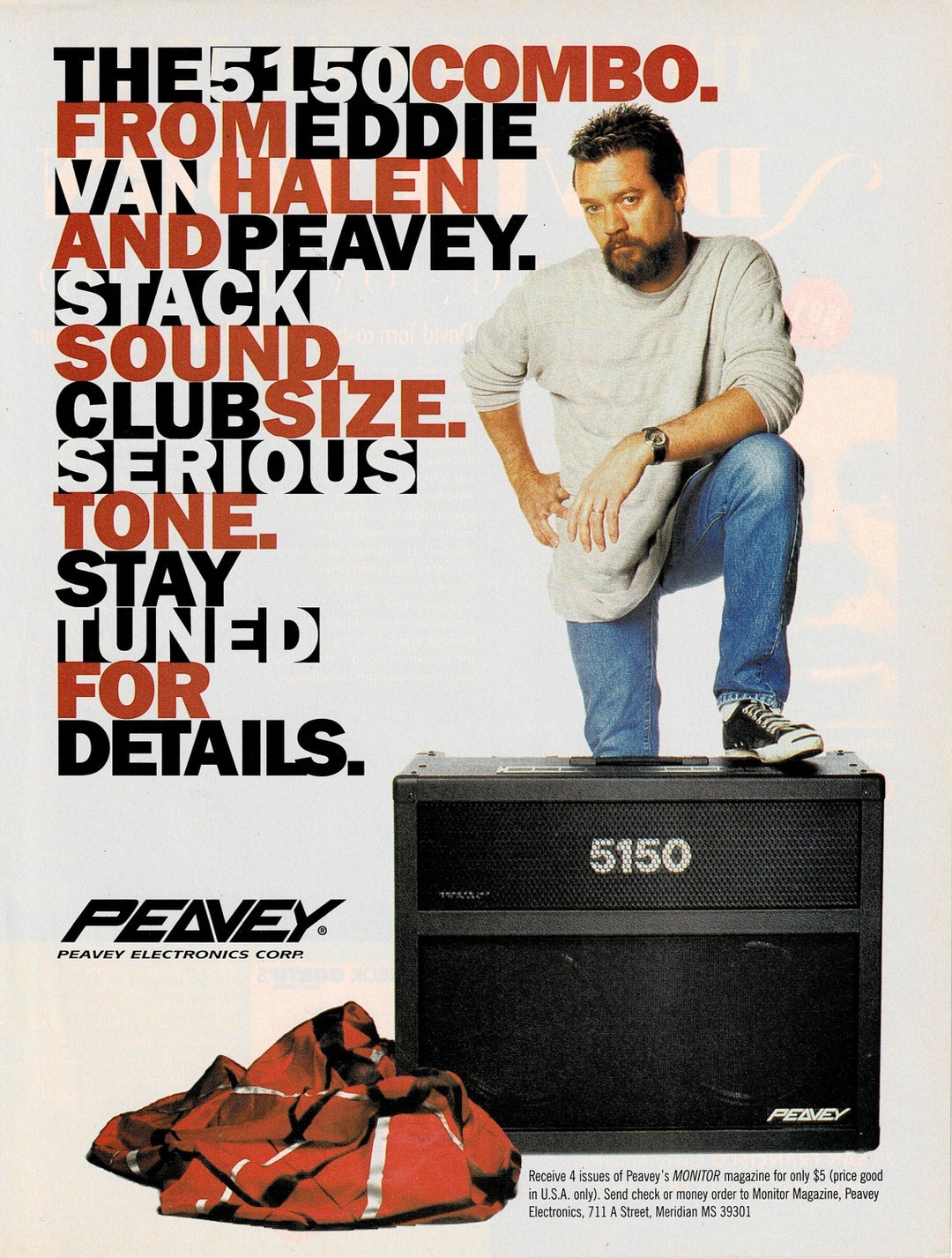 Eddie Van Halen Peavey Amps EVH 5150 1995 Print Advertisement Etsy