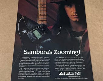 Richie Sambora of Bon Jovi - Zoom 9002 - 1991 Print Advertisement