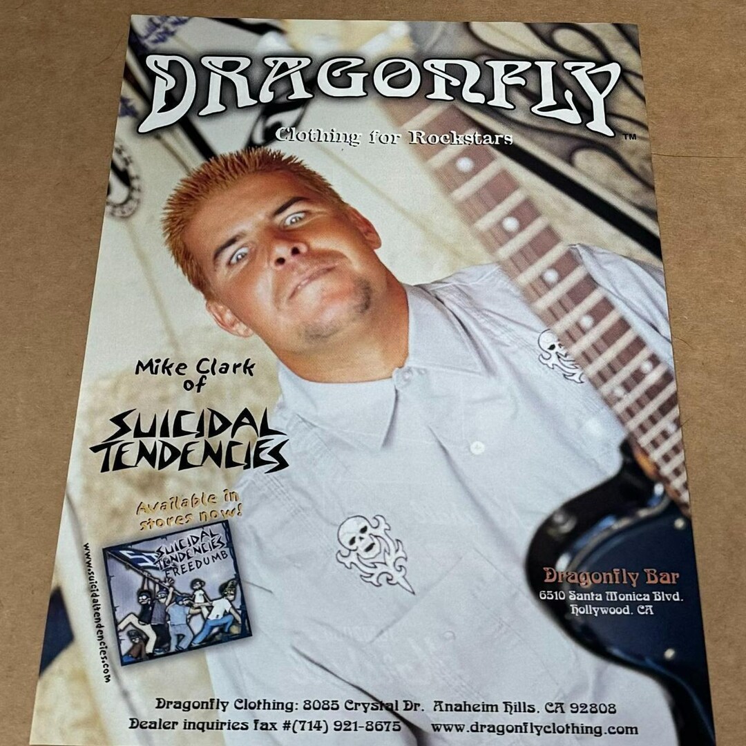 Mike Clark of Suicidal Tendencies - DRAGONFLY CLOTHING - 2000