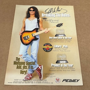 Eddie Van Halen - Peavey Guitars - EVH WOLFGANG SPECIAL - 1999 Print Ad