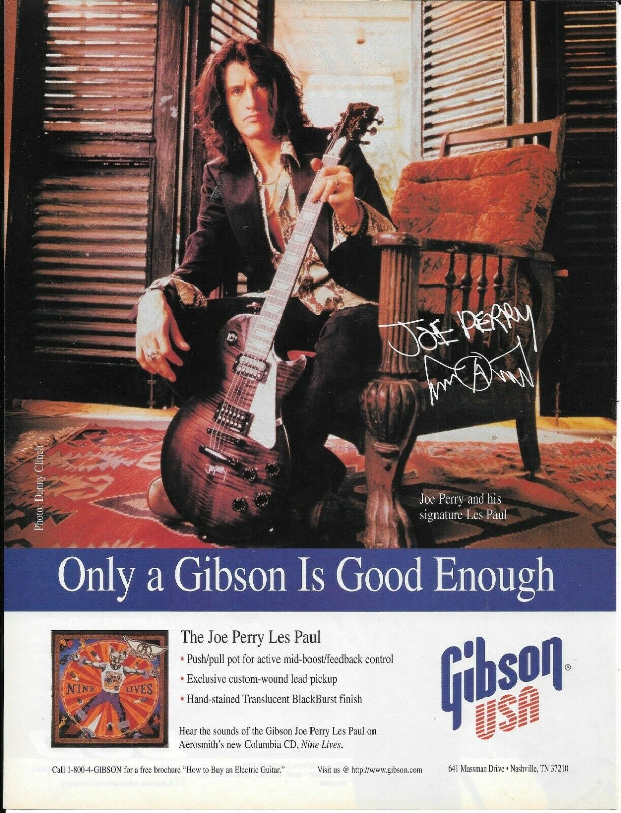 Joe Perry of Aerosmith Gibson Guitars Les Paul Signature 1998
