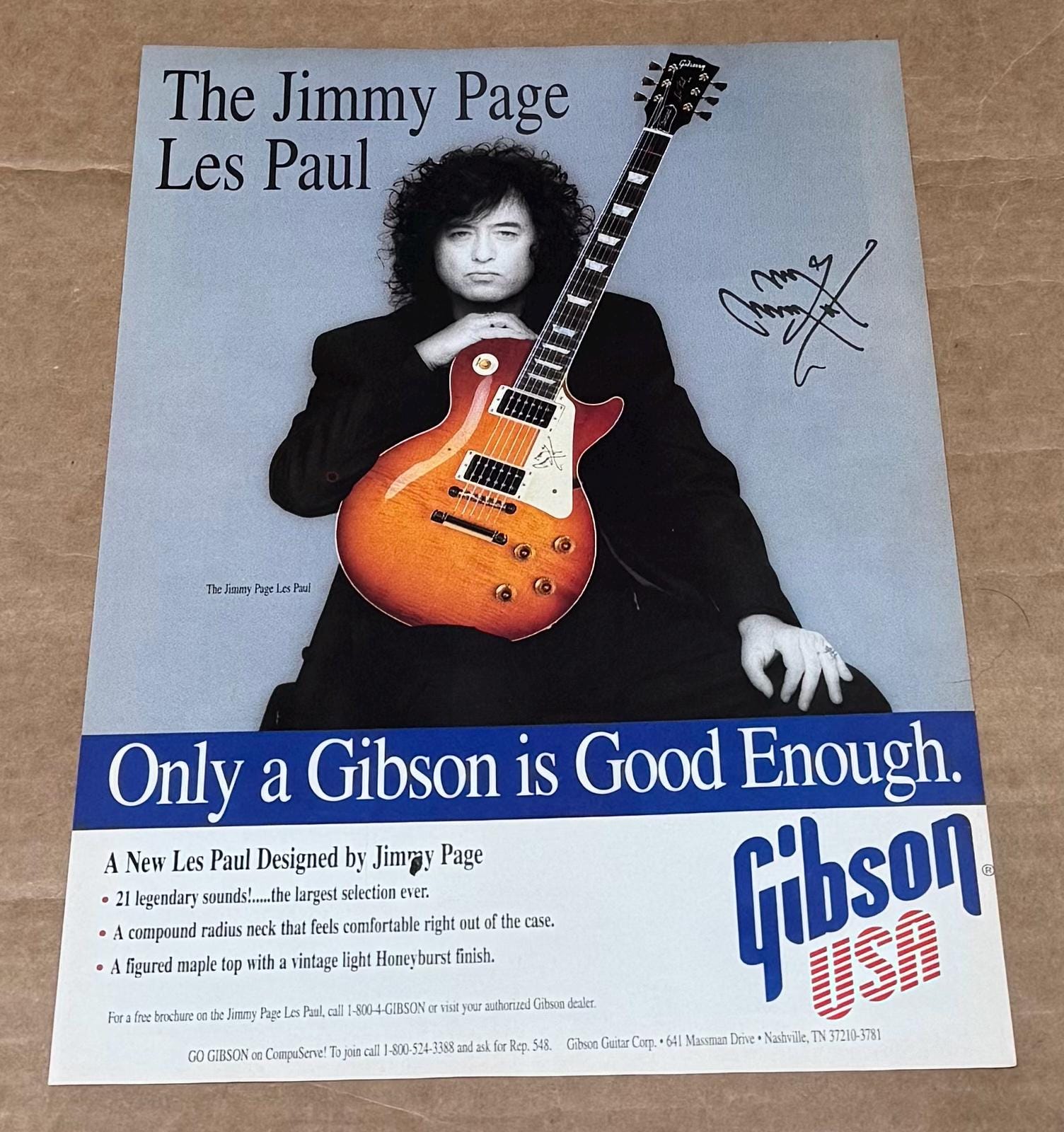 Jimmy Page of Led Zeppelin - Gibson Guitars - Les Paul Signature