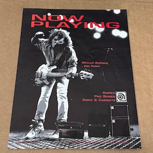 Michael Anthony of VAN HALEN - Ampeg Amps - 1995 Print Advertisement