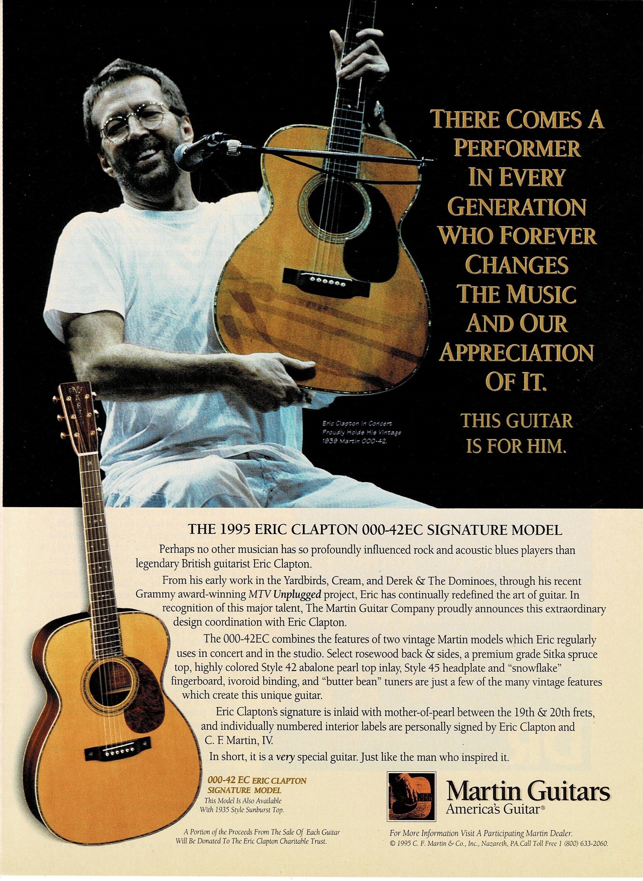 Eric Clapton Martin Co Guitars Signature 000 42EC 1995 Print