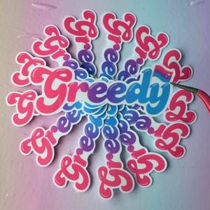 Sticker vinyle « gourmand » fierté bisexuelle
