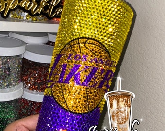 Pre-Order Lakers / Full Bling Custom Made Tumbler / basketball mamba