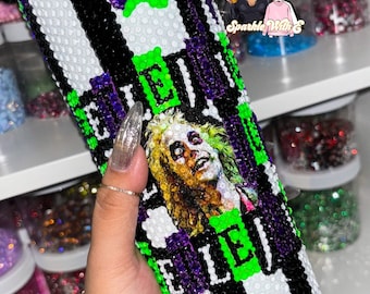 Pre Order Beetle Juice Full Bling Tumbler / Custom please read item details before ordering!