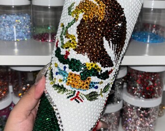 Pre-Order Mexico Flag Full Bling Tumbler