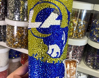 (Reserva) Vaso con brillo completo de los LA Rams
