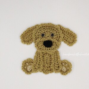 Crochet Tan Dog/Cockapoo Applique/Embellishment