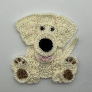 Crochet Dog/Cream Labrador Applique/Embellishment