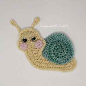 Crochet Blue Snail Applique/Embellishment