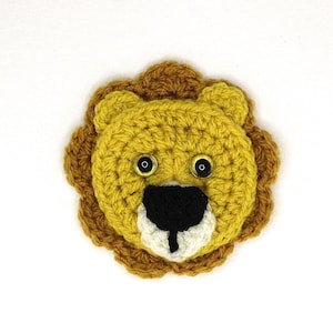 Crochet Lion Head Applique/Embellishment