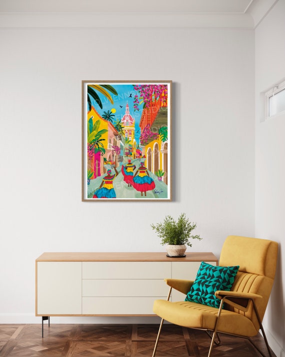 Colombia/cartagena De Indias/travel Illustration/art Print