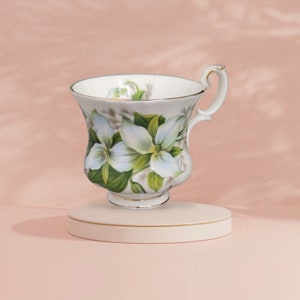 Vintage Royal Albert Coffee Cup TRILLIUM Pattern Bone China Made In England