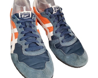 Asics Onitsuka Tiger Serrano 1183A237 Homme Bleu Chaussures de sport Baskets Taille 9,5