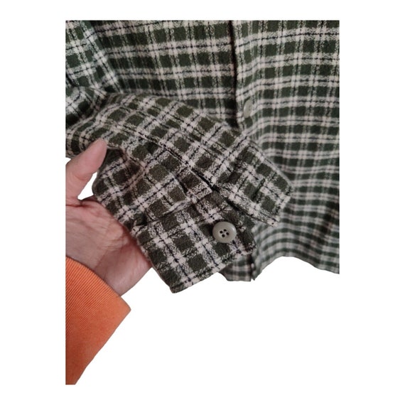 Vintage Quiksilver Plaid Shacket Green Button Up … - image 3