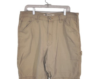 VINTAGE Gap - Short cargo beige pour homme, tenue de travail, style baggy de l'an 2000, taille 38