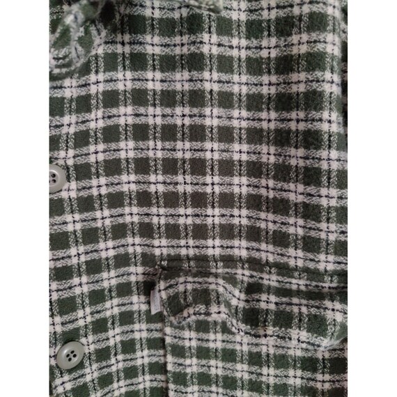 Vintage Quiksilver Plaid Shacket Green Button Up … - image 6