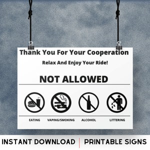 Uber/lyft Printable Signage | Instant Download | Rideshare Signs | Lyft ...