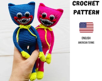 Huggy Wuggy Crochet pattern by Poppy Playtime / Crochet Huggy Wuggy Pattern / Poppy playtime toy / Huggy Wuggy plush toy